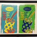 N°1191, 2 laits UHT vert et bleu - œuvre de Nicolas Noverraz - NSNZ195