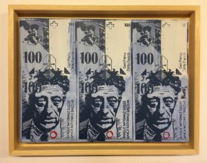 N°529, 3 billets de 100frs - œuvre de Nicolas Noverraz - NSNZ192