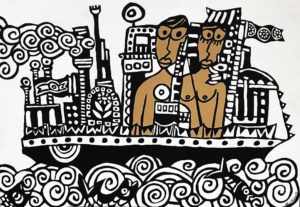 Un bateau - œuvre de Albin Christen - ANCN6