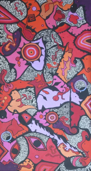 Le Rouge - Œuvre de Bernadette Steffen - BESN23