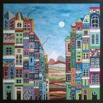 Village et paysage - oeuvre de Bernadette Steffen BESN3-SD