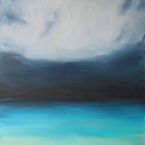 Orage océanique turquoise - oeuvre de Carole Christinat Venhard CECTVD2_SD