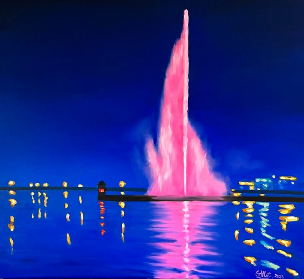 Jet d'eau de Genève 10 Jet d'eau Geneviève Juttens Artraction