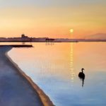 GEMT12 - Coucher de soleil plage des Eaux-Vives