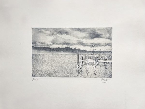 Sur le lac Léman - œuvre de Gaëlle MOT - GEMT14