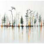 Les pins - œuvre de Kim Straehler KMSR7-SD