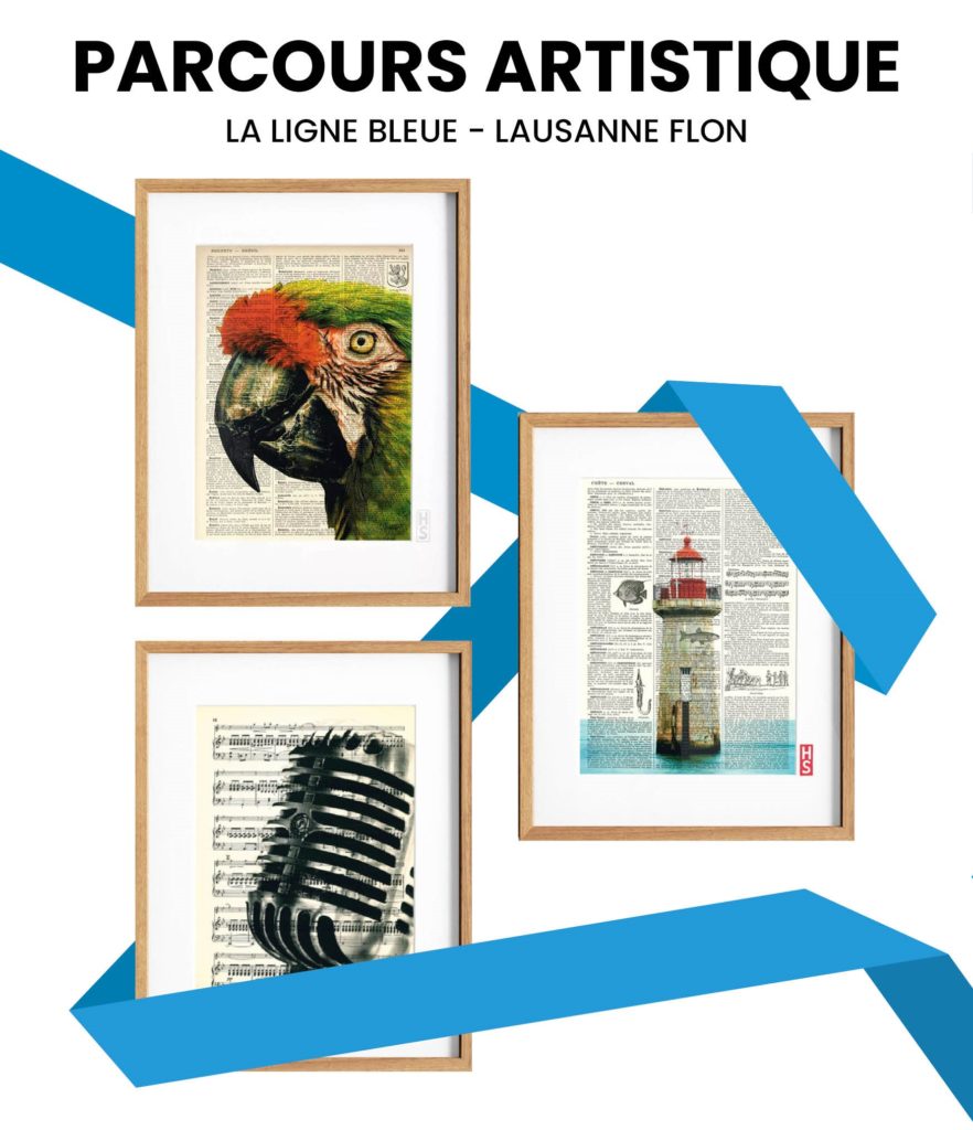 Parcours artistique LA LIGNE BLEUE - Lausanne Flon 6 La ligne bleue A5 2024 3