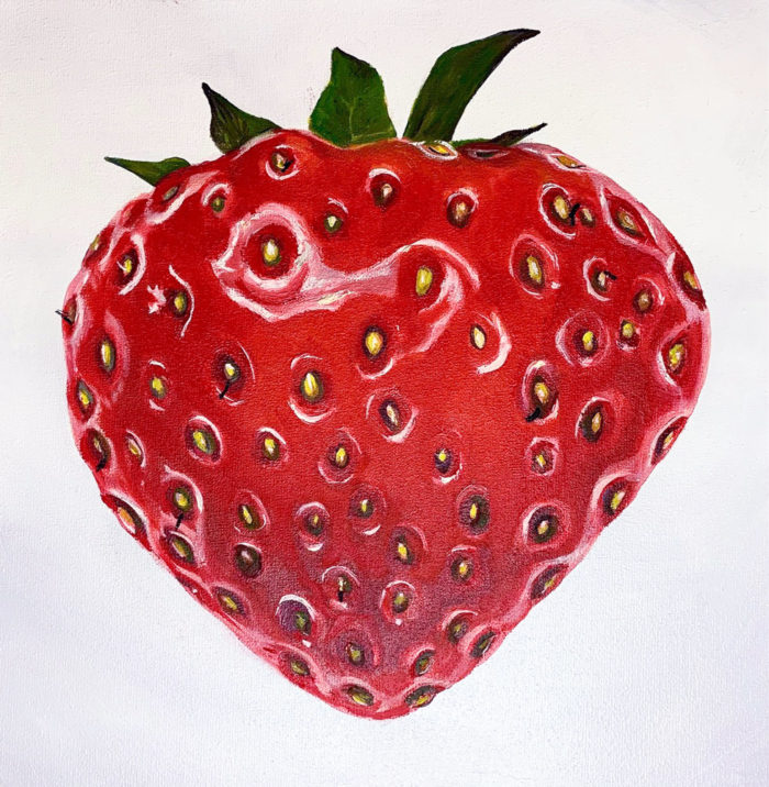 Sans titre 11- fraise- œuvre de Madeleine ROSSELET - MERT26
