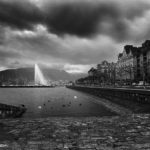 Le Jet d'eau et le Salève - oeuvre de Maurizio Giuliani MOGI2-SD