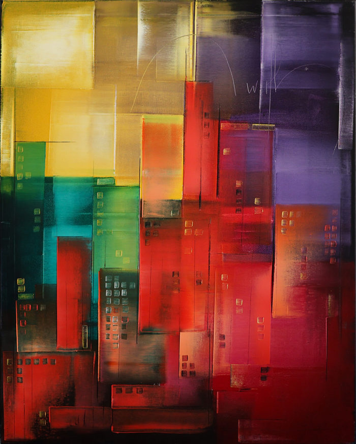 Ville rouge - Œuvre de Nicolas WIRTH - NSWH17
