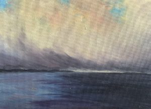 Orage lémanique - oeuvre de Carole CHRISTINAT VENHARD