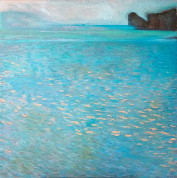 Sur le lac Attersee, dédicace à Gustav Klimt III - Œuvre de Polina DEMIDOVA - PADA11