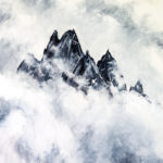 Aiguilles de Chamonix: Blaitière, Ciseaux, Fou et Pointe Lépiney-oeuvre de Philippe JUTTENS-PEJS43