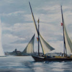 Le Neptune devant Genève - oeuvre de Philippe Juttens PEJS17-SD