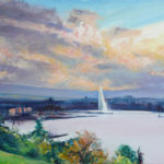 Rade de Genève par vent d'ouest - oeuvre de Philippe Juttens PEJS22-SD