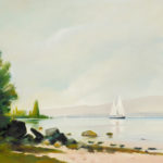 Barque sur le Léman, d'après Jules Gachet PEJS27-SD