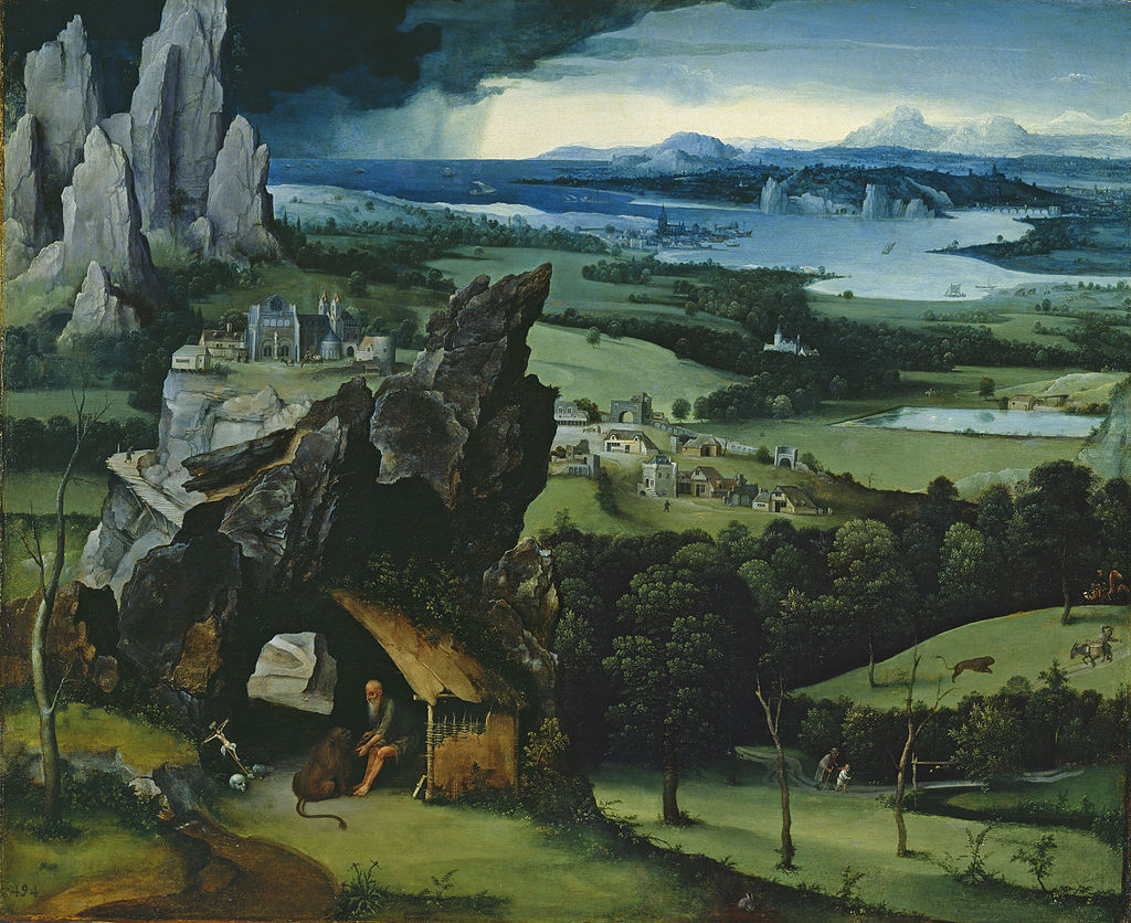 Paisaje con san Jeronimo Joachim Patinir Museo del Prado