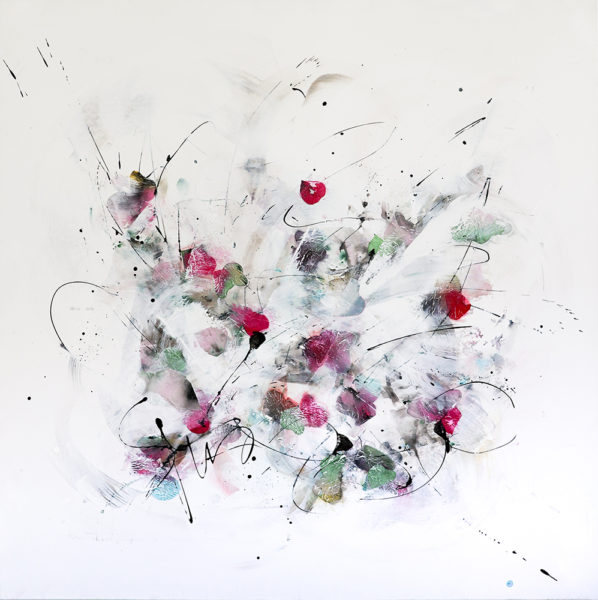 Pétales de roses - oeuvre de Simone MONNEY - SEMY12