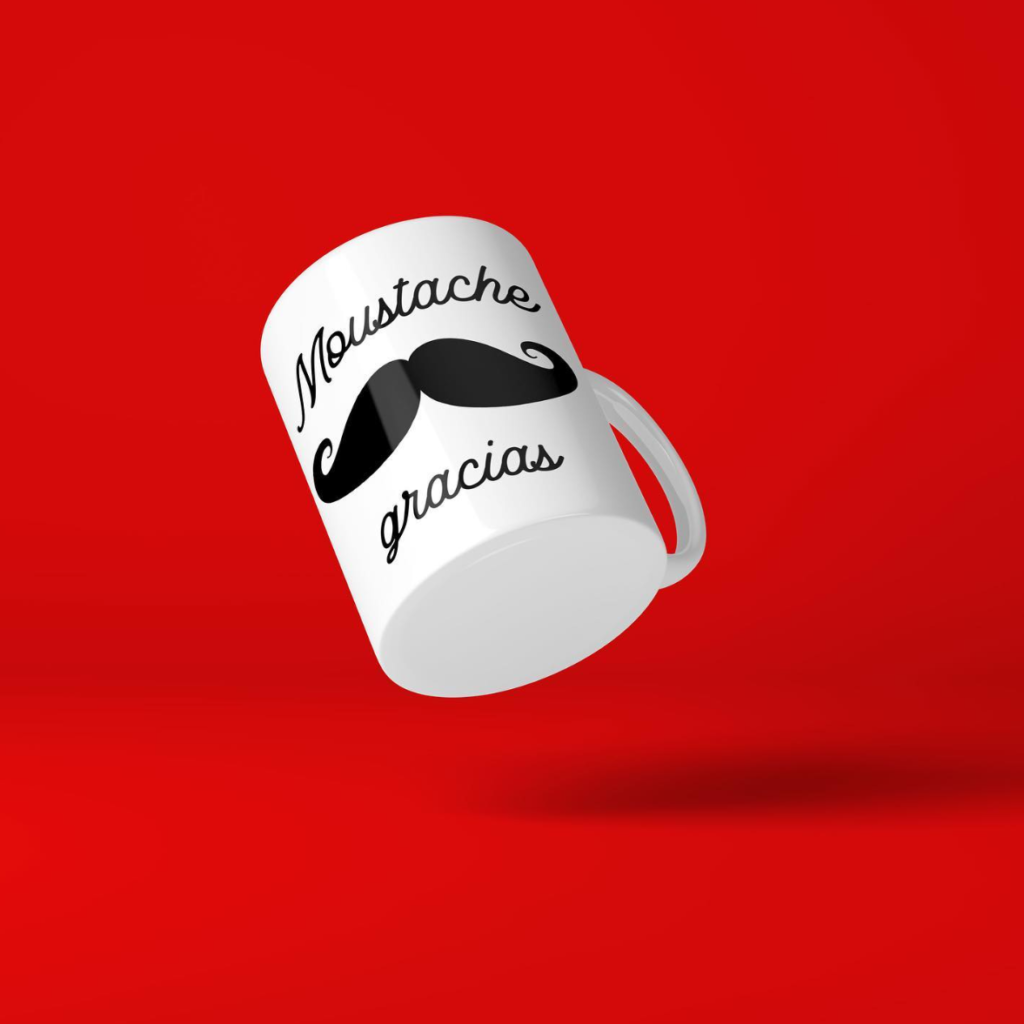 L'ATELIER SUISSE 6 tasse mustache gracias